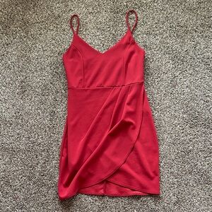 Lulu's Red Spaghetti-Strap Mini Dress
